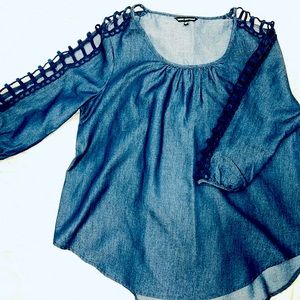 Women's Unique Spectrum Denim Top